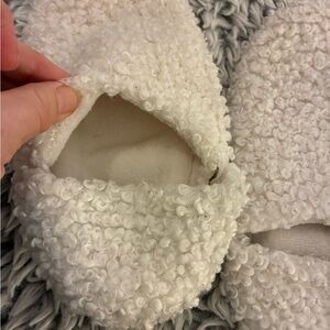 Plush White Slippers